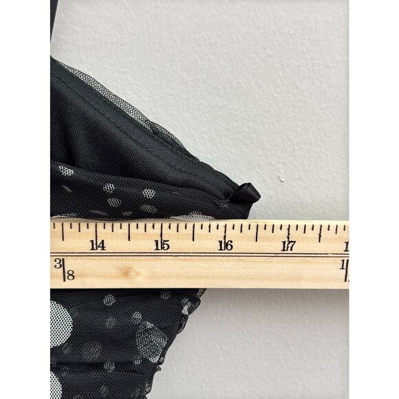 Tulle Mesh Polka dot Midi A-line Cocktail Party  Event Evening Dress Size 12 - Picture 7 of 8